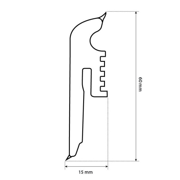 Soklová lišta k podlaze Afirmax BiClick (1) Bílá